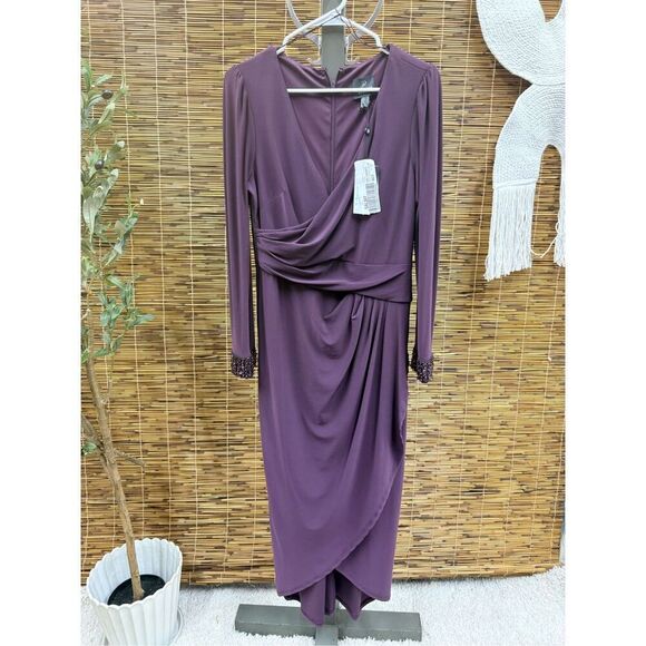 Adrianna Papell Womens Surplice Tea Wrap Dress SIZE 8 - Picture 2 of 3